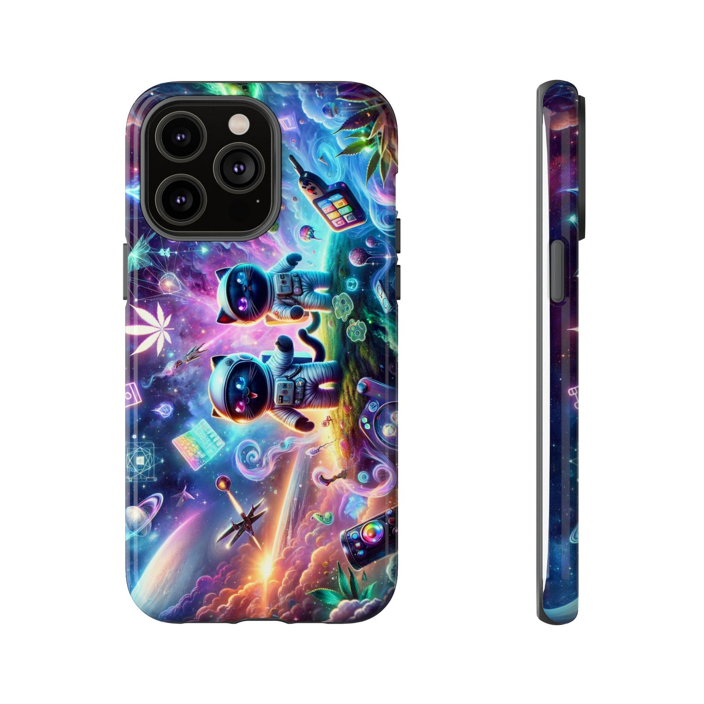 Cat Space Weed Magic Phone Case 3