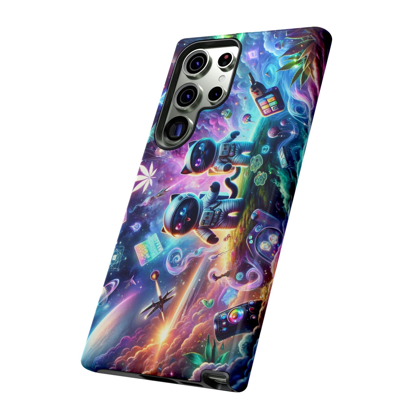 Cat Space Weed Magic Phone Case 3