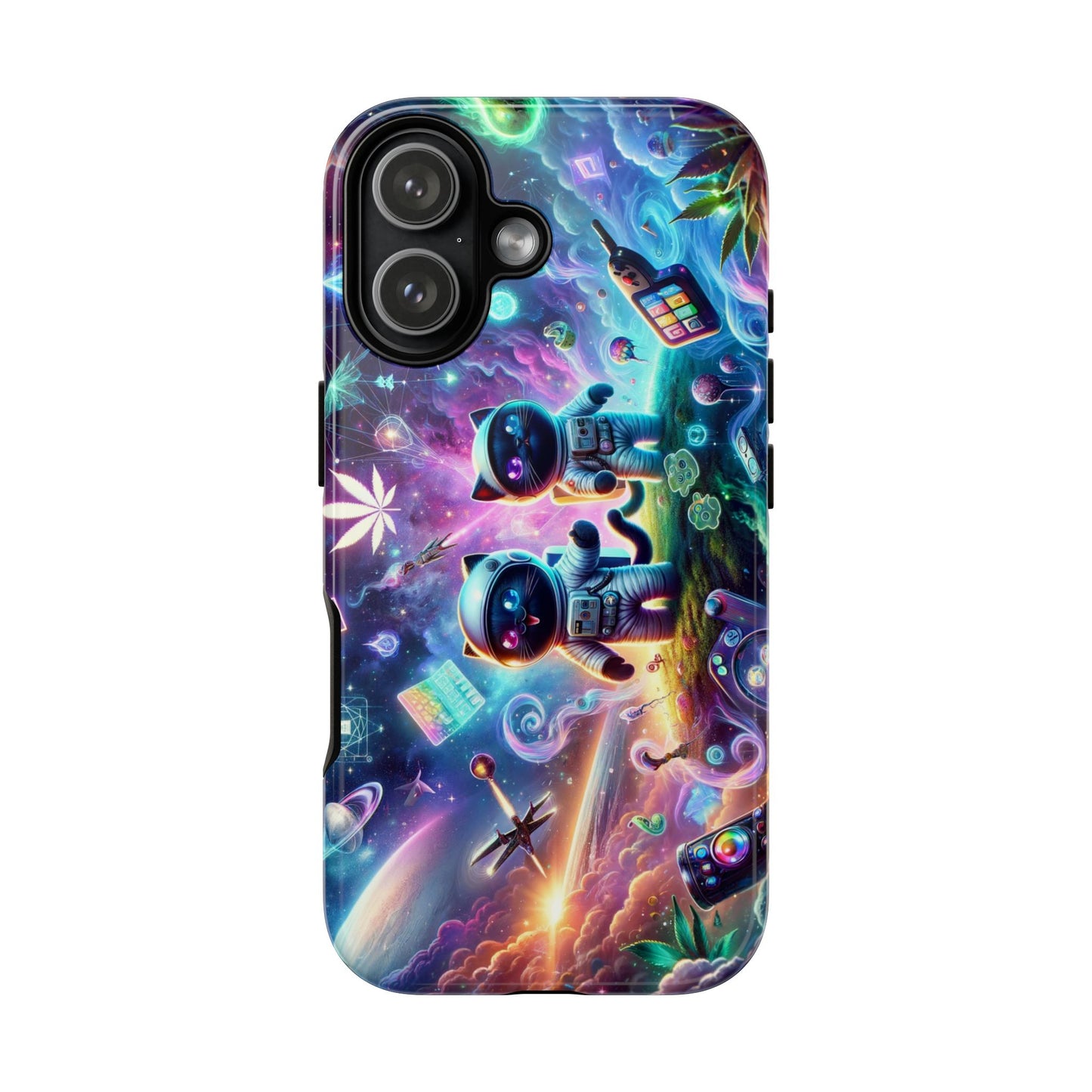Cat Space Weed Magic Phone Case 3