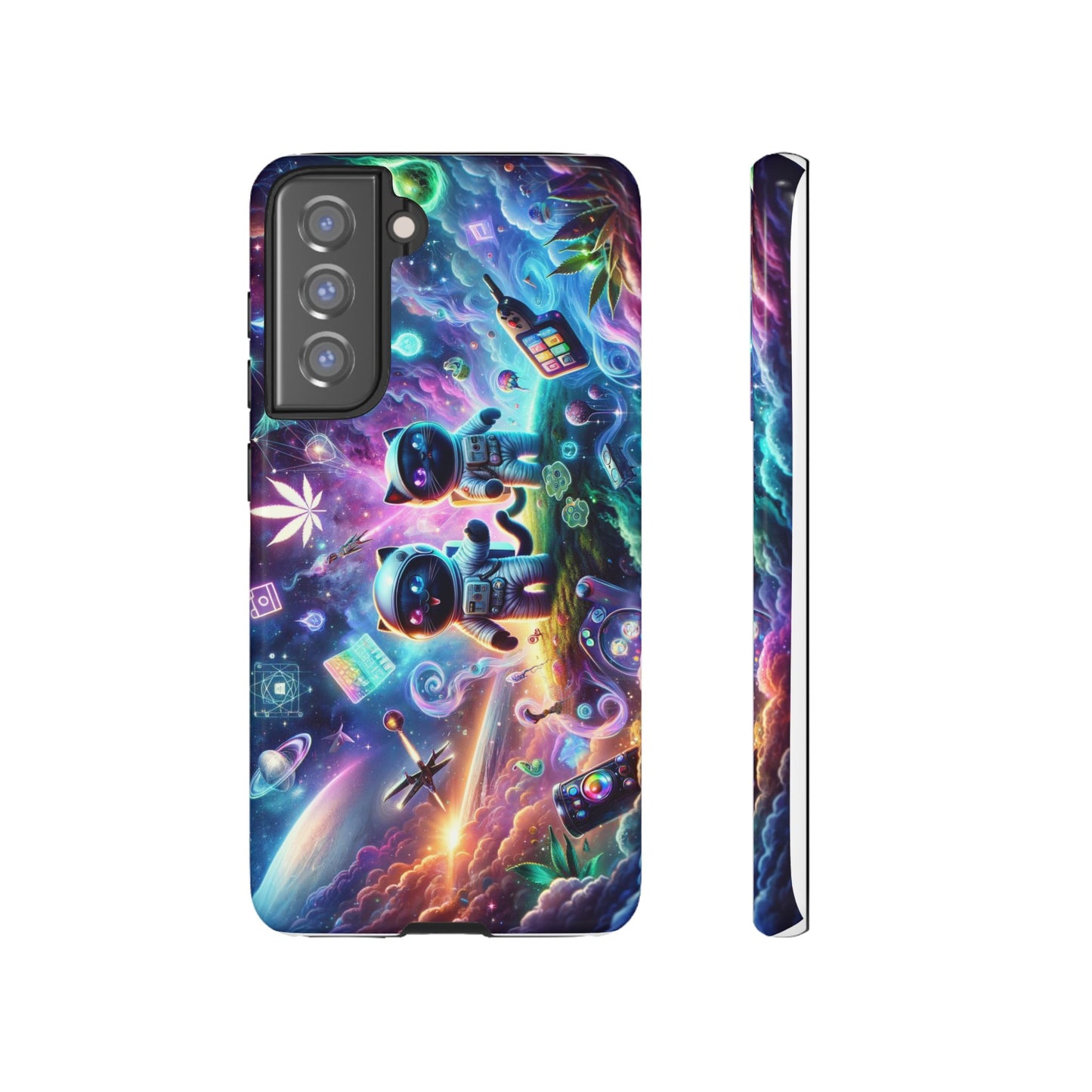 Cat Space Weed Magic Phone Case 3