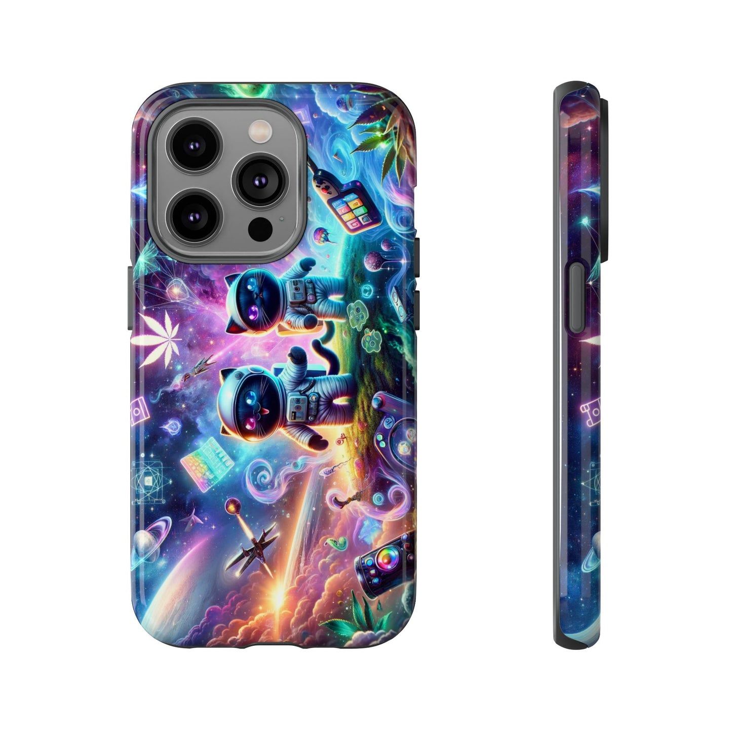 Cat Space Weed Magic Phone Case 3