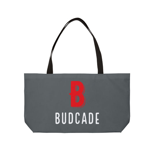 Budcade Official Tote Bag (Red on Gray)