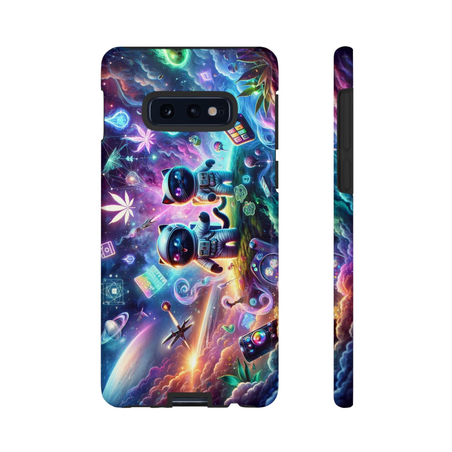 Cat Space Weed Magic Phone Case 3