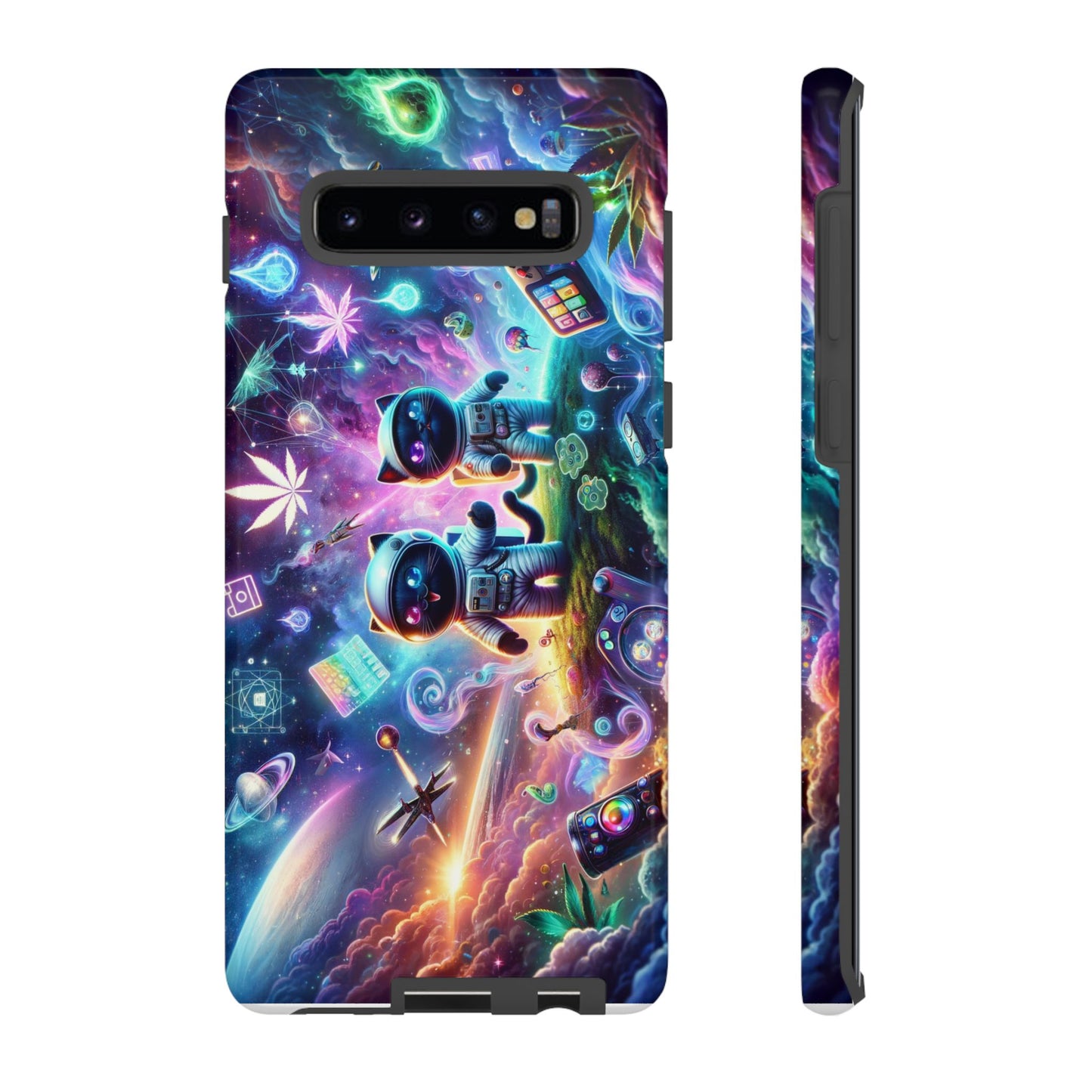 Cat Space Weed Magic Phone Case 3