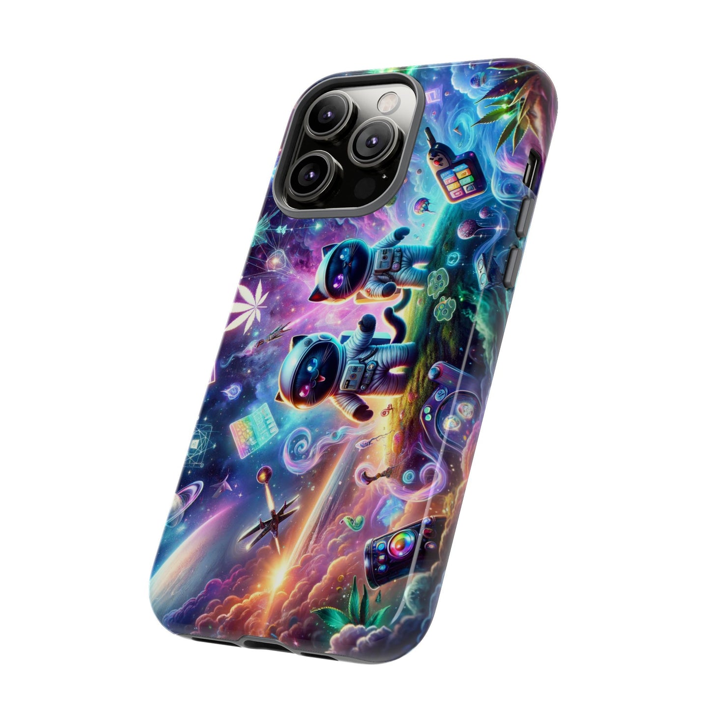 Cat Space Weed Magic Phone Case 3