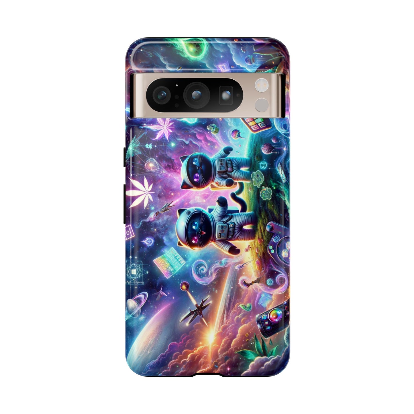 Cat Space Weed Magic Phone Case 3
