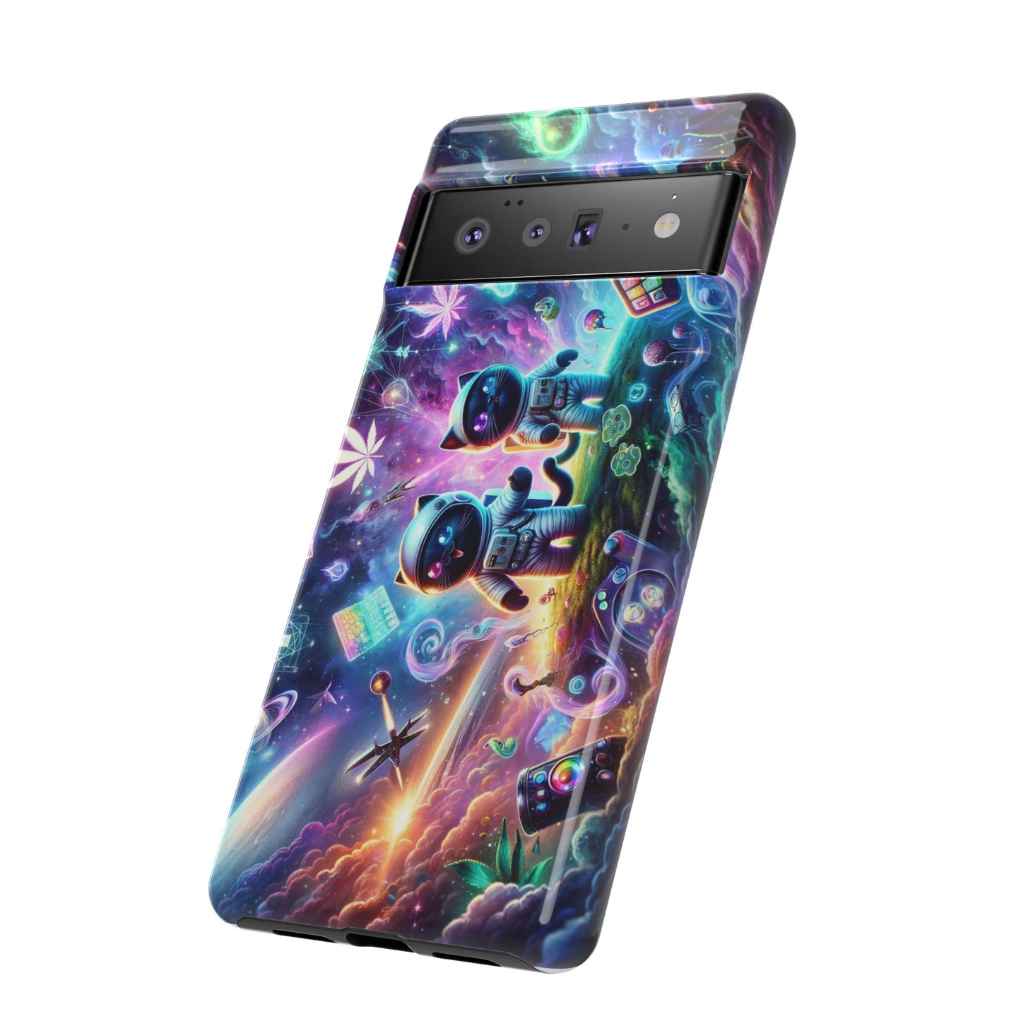 Cat Space Weed Magic Phone Case 3