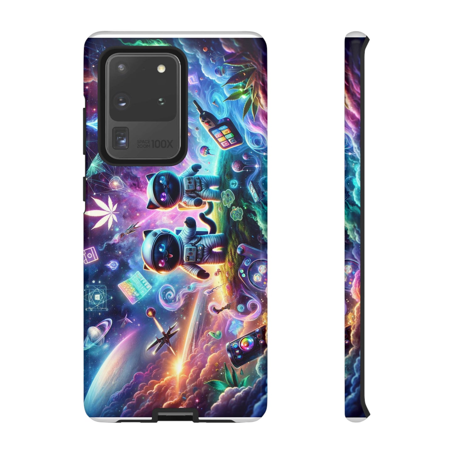 Cat Space Weed Magic Phone Case 3