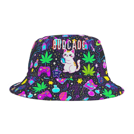 Budcade Cat Space Weed Magic Bucket Hat 2