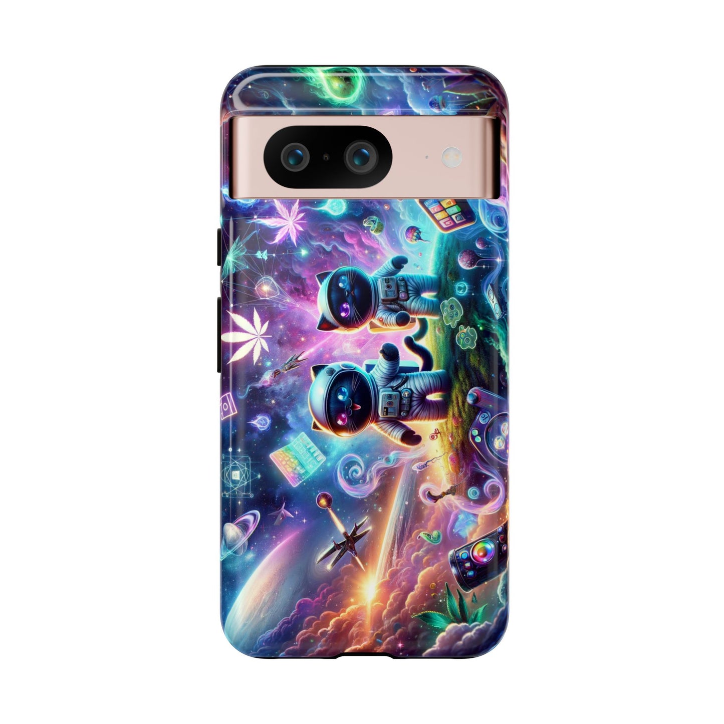 Cat Space Weed Magic Phone Case 3