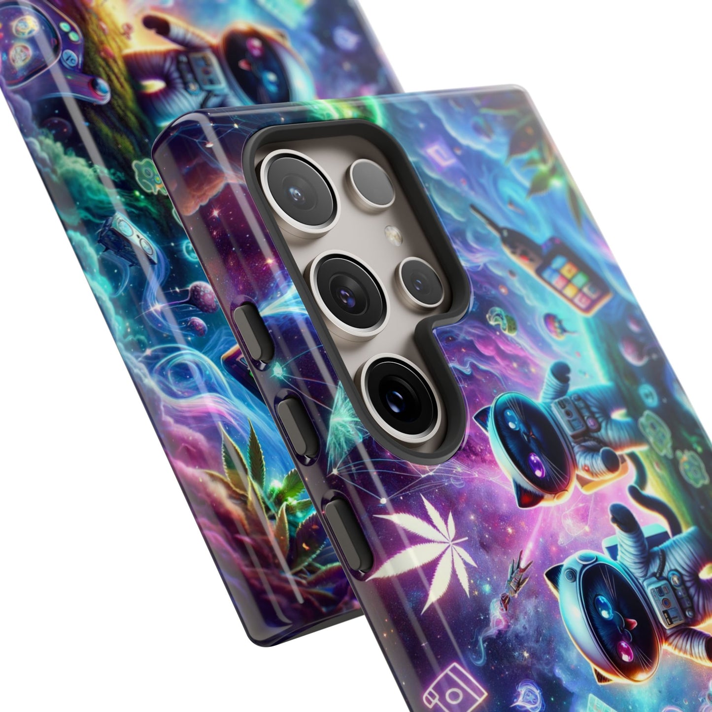 Cat Space Weed Magic Phone Case 3