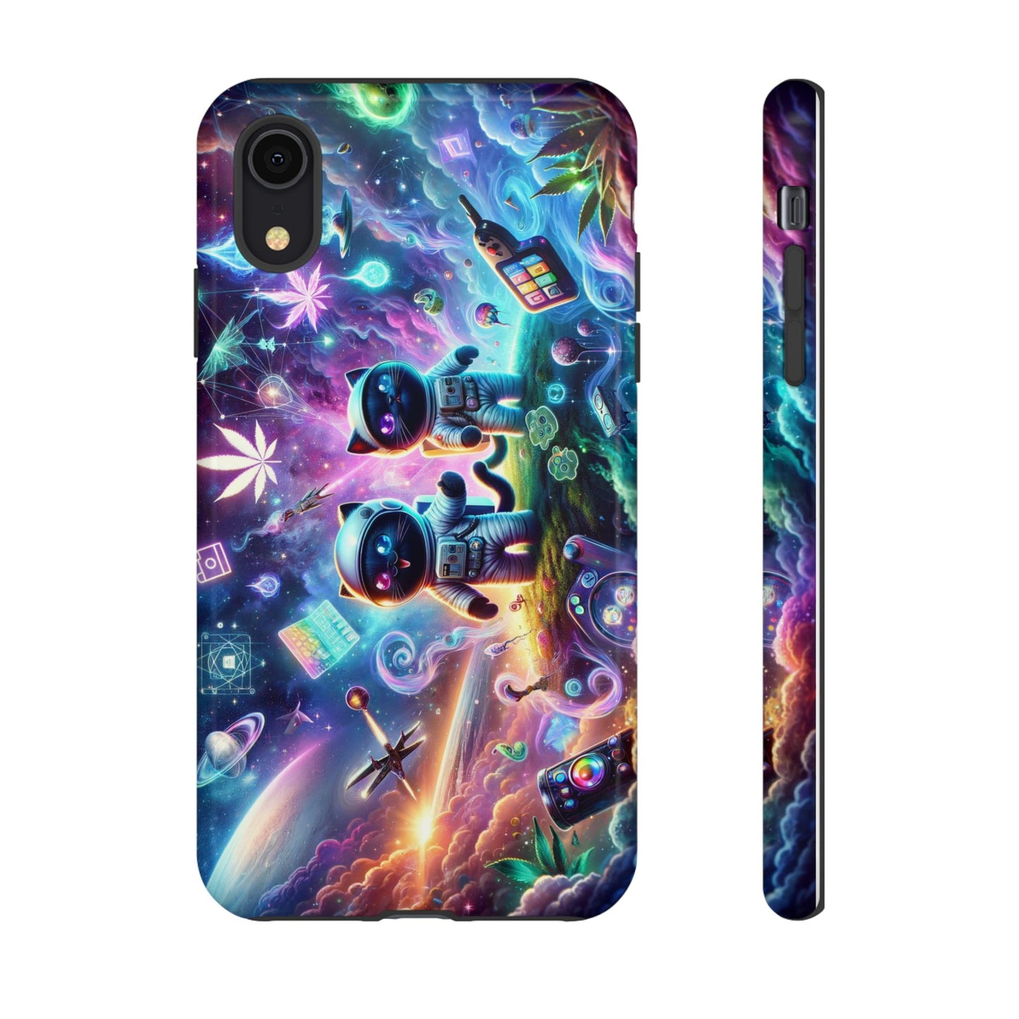 Cat Space Weed Magic Phone Case 3