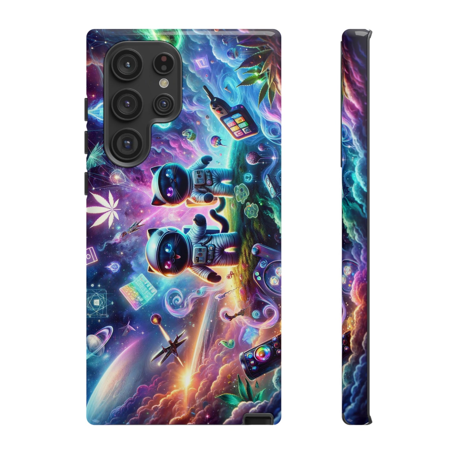 Cat Space Weed Magic Phone Case 3
