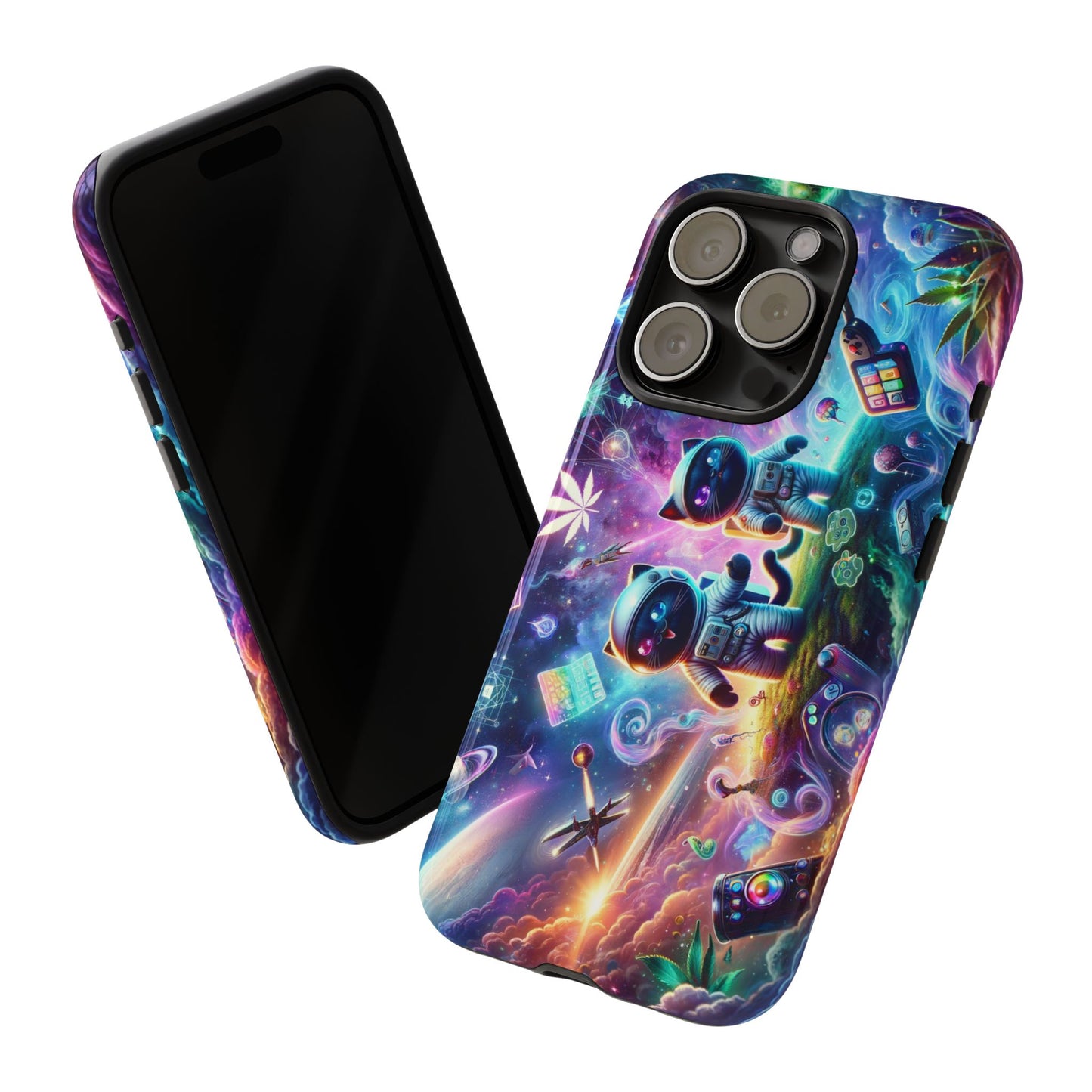 Cat Space Weed Magic Phone Case 3