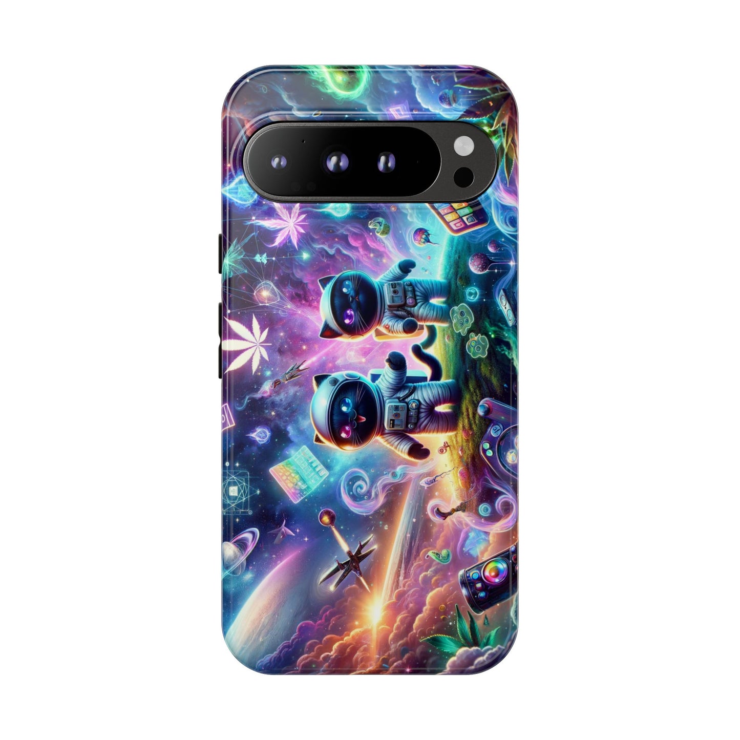 Cat Space Weed Magic Phone Case 3