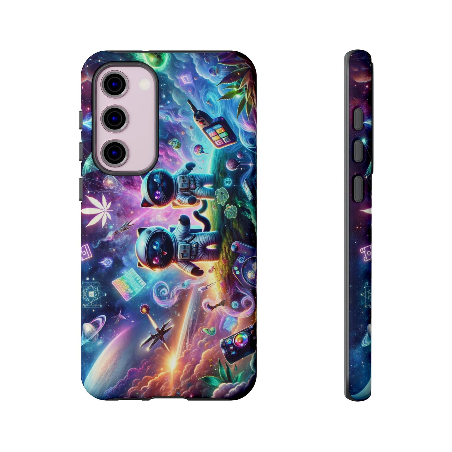 Cat Space Weed Magic Phone Case 3
