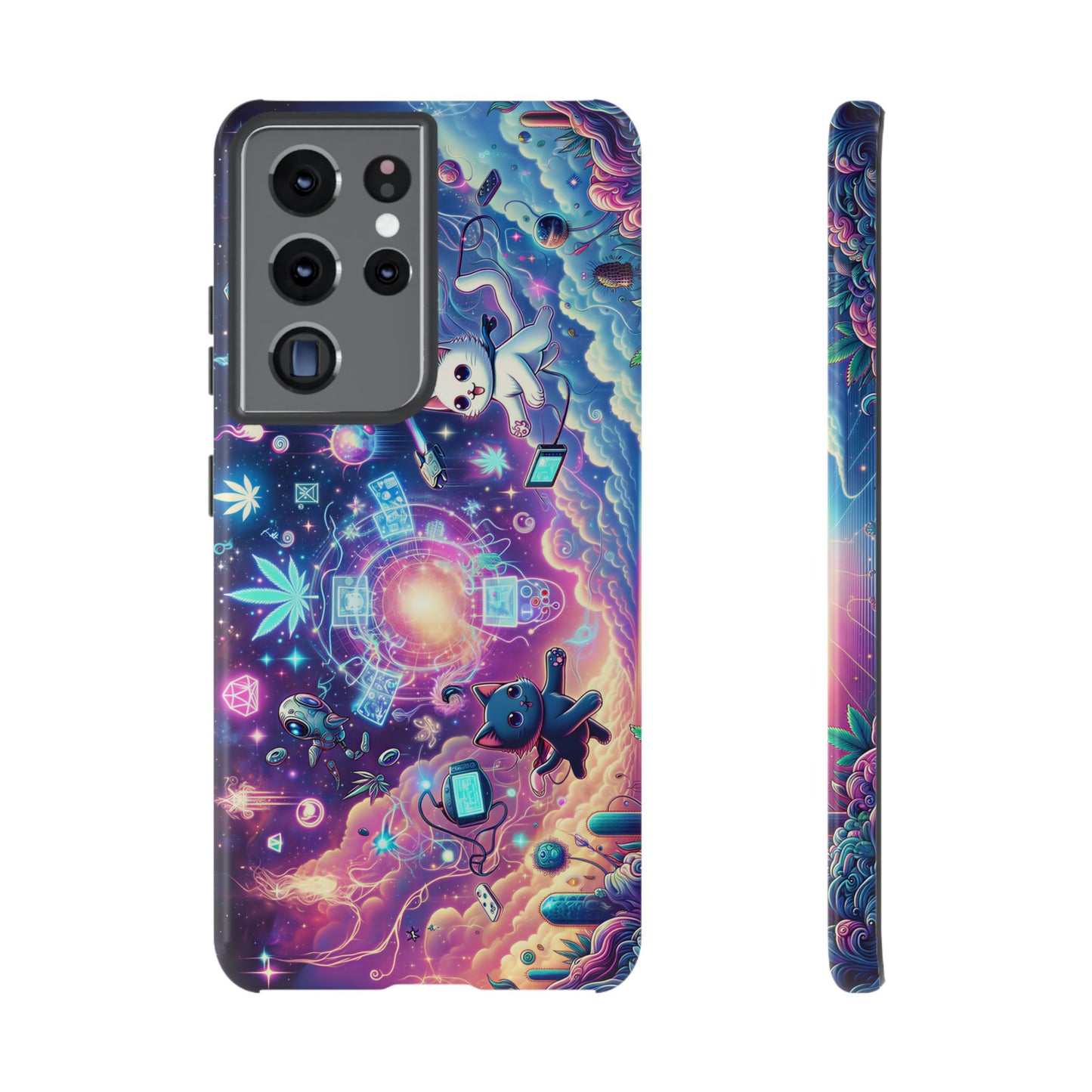 Cat Space Weed Magic Phone Case 2