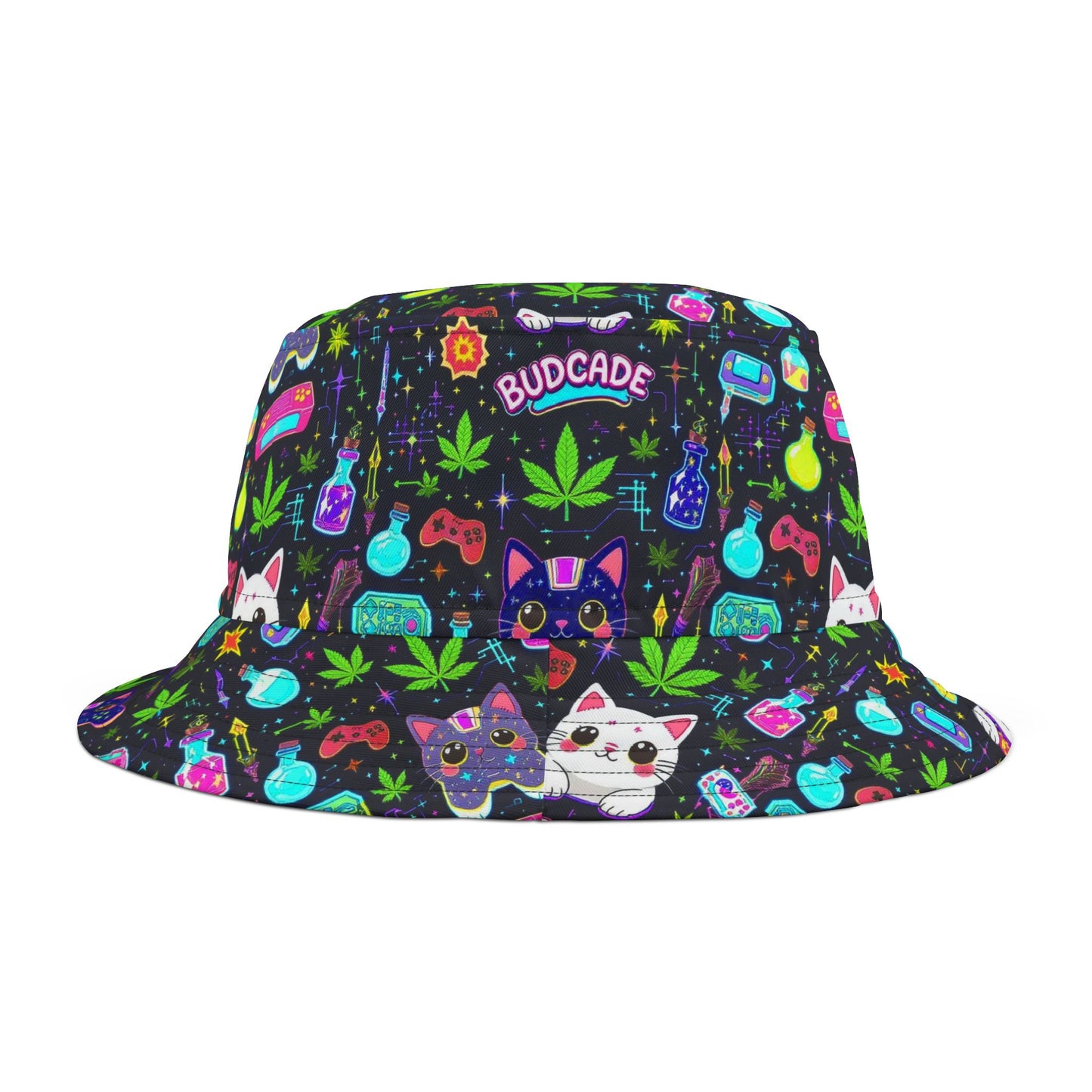 Budcade Cat Space Weed Magic Bucket Hat
