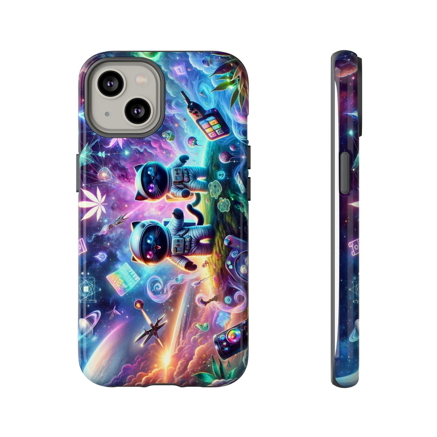 Cat Space Weed Magic Phone Case 3