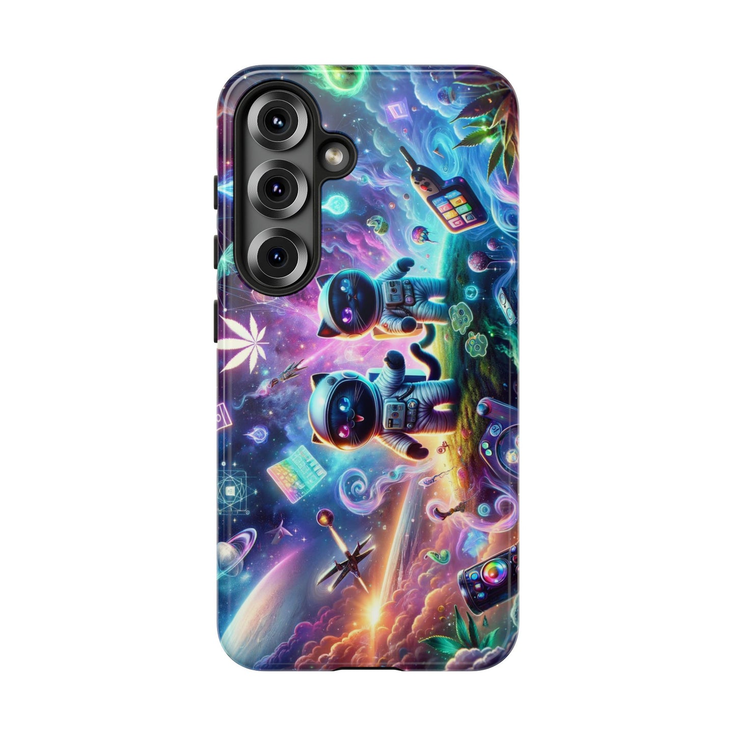 Cat Space Weed Magic Phone Case 3