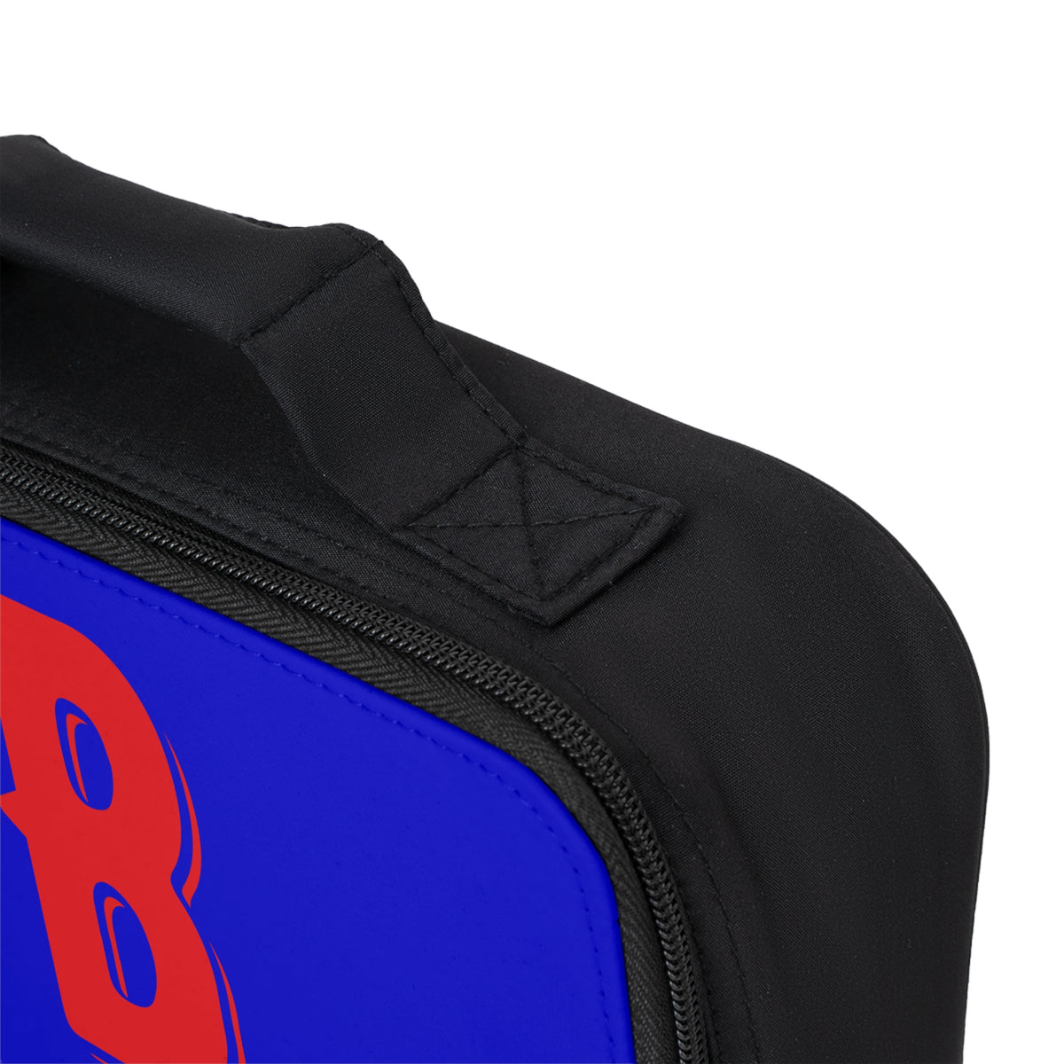 Budcade Black & Blued Lunch Bag (Red on Blue)