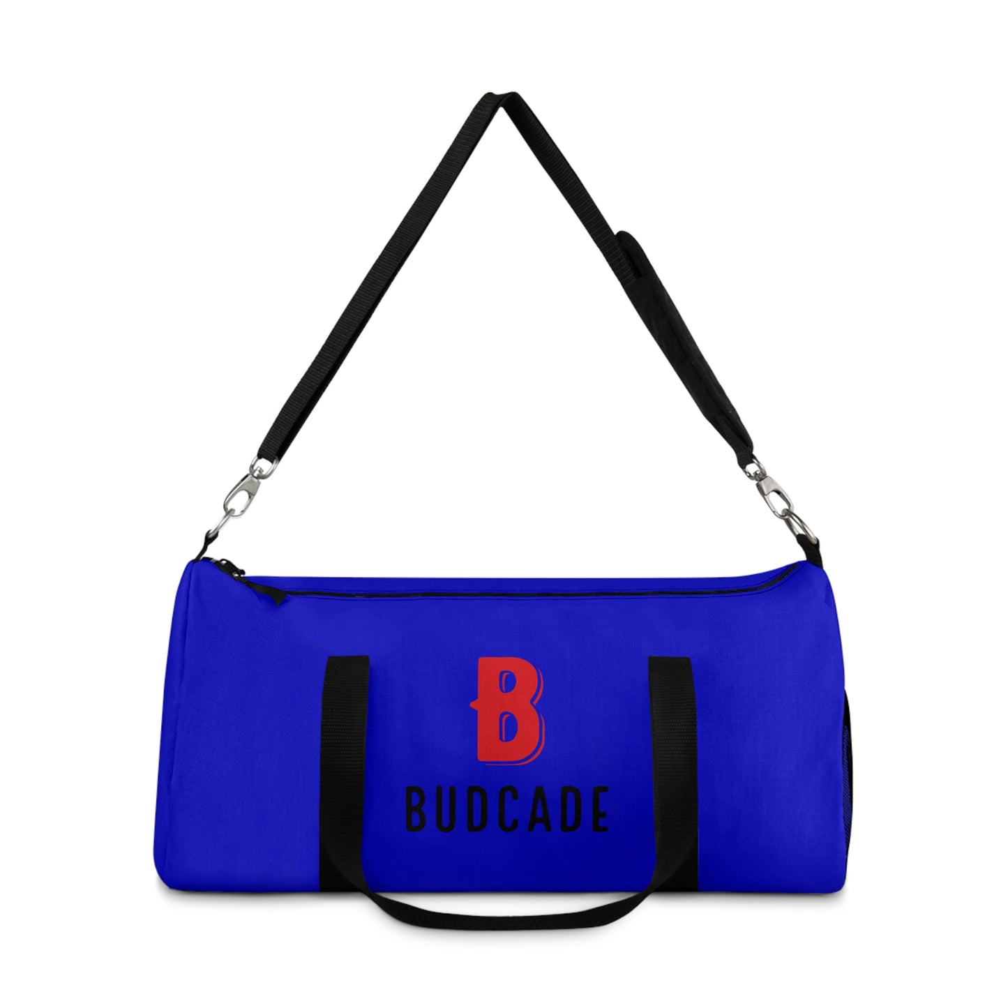 Budcade Black & Blued Duffel Bag (Red on Blue)