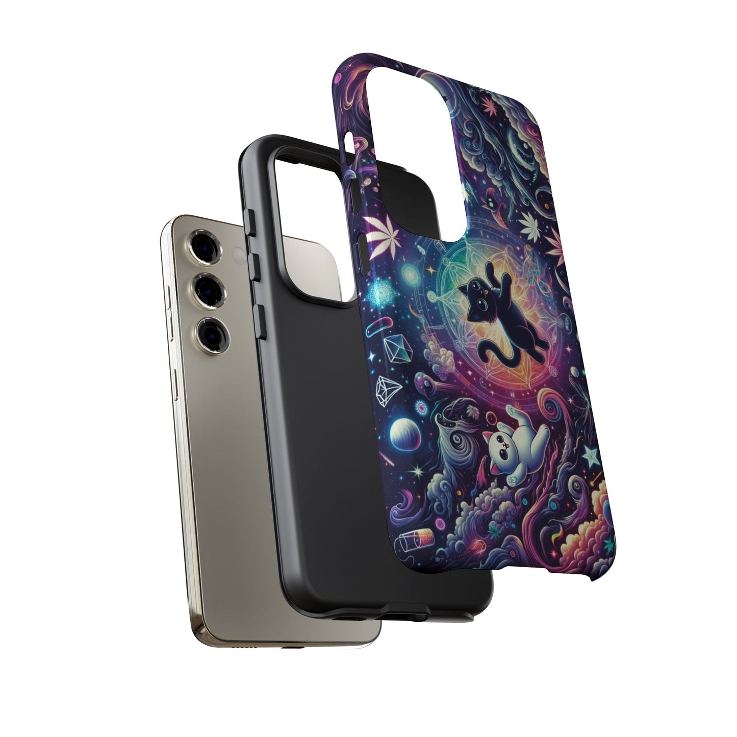 Cat Space Weed Magic Phone Case
