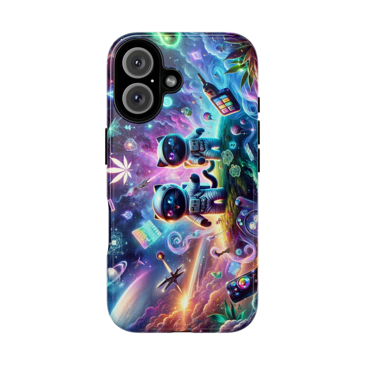 Cat Space Weed Magic Phone Case 3