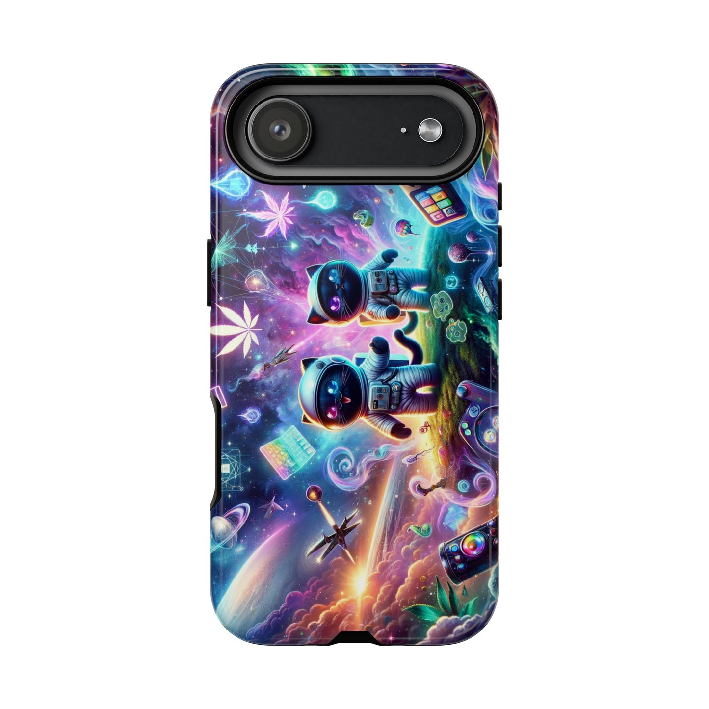 Cat Space Weed Magic Phone Case 3