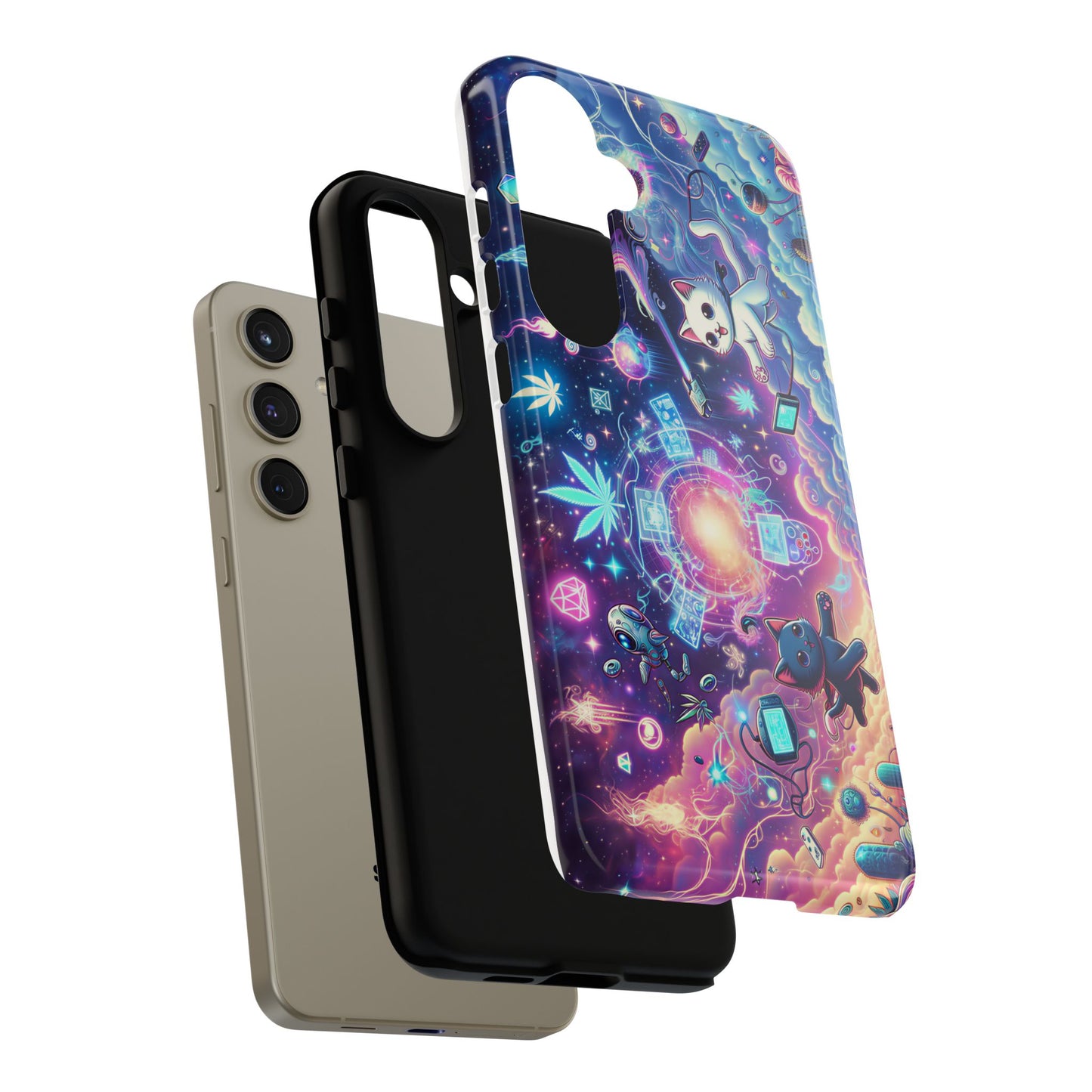 Cat Space Weed Magic Phone Case 2