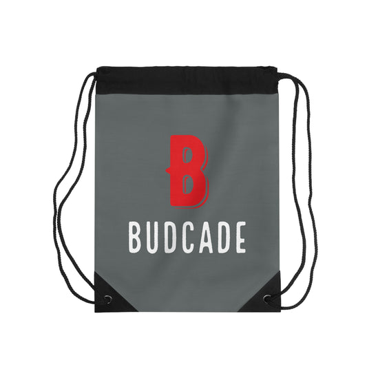 Budcade Official Drawstring Bag (Red on Gray)
