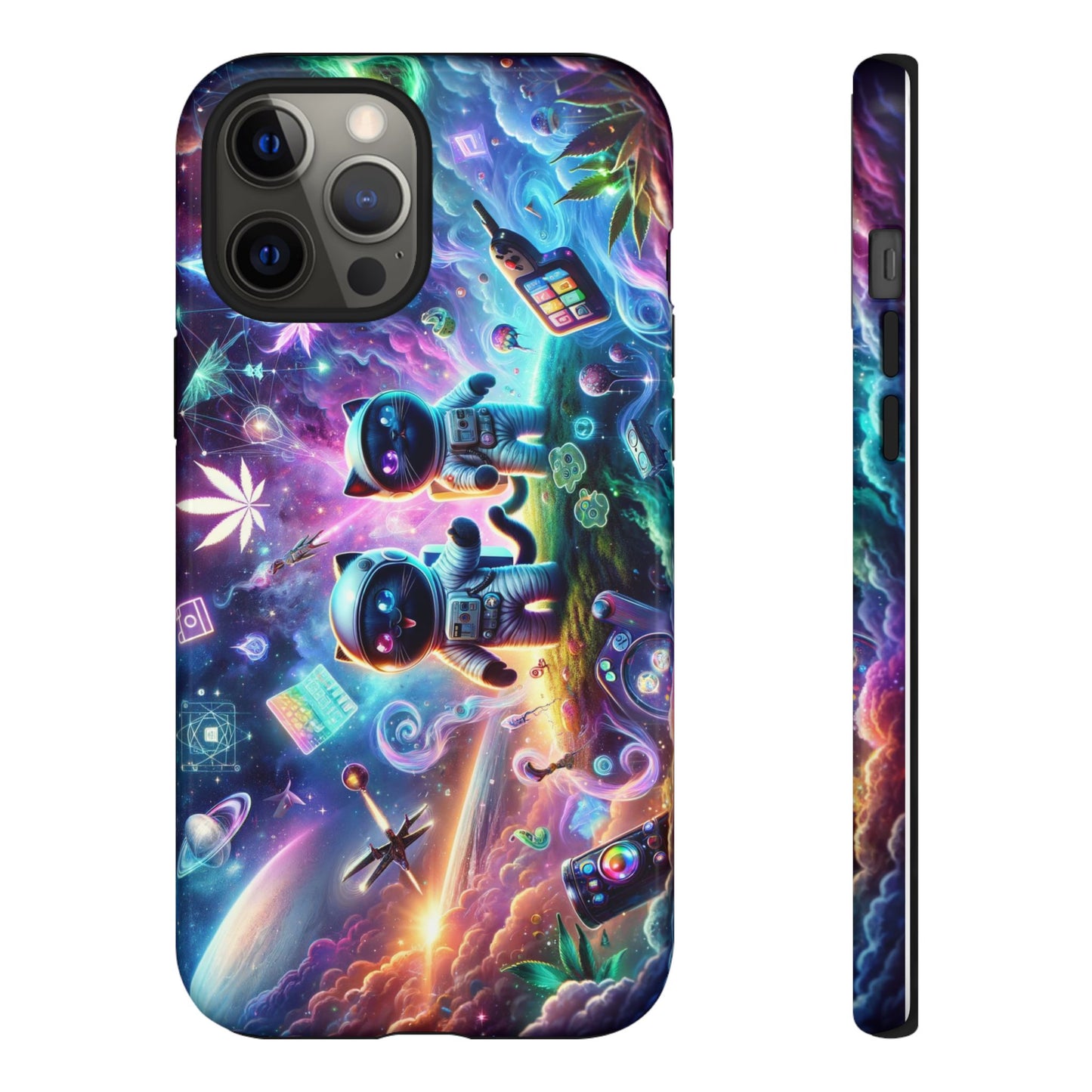 Cat Space Weed Magic Phone Case 3