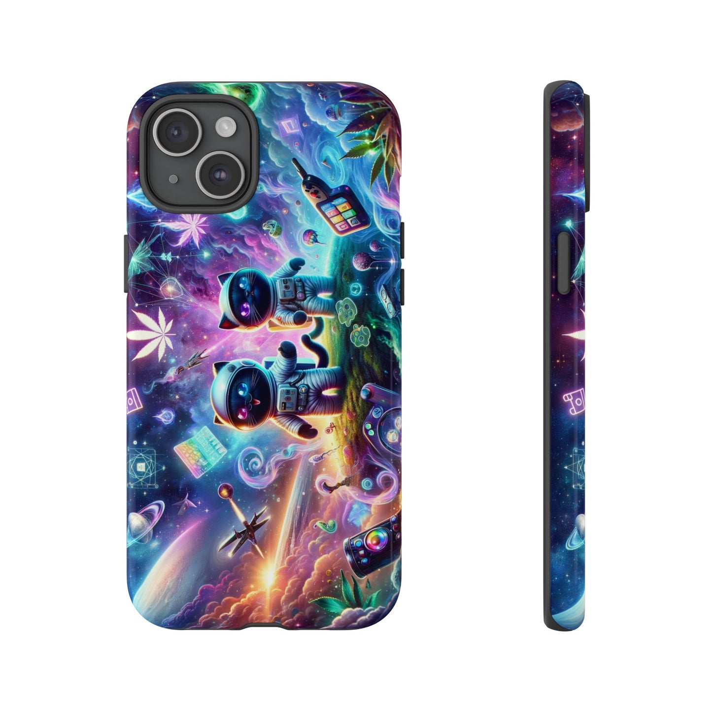 Cat Space Weed Magic Phone Case 3