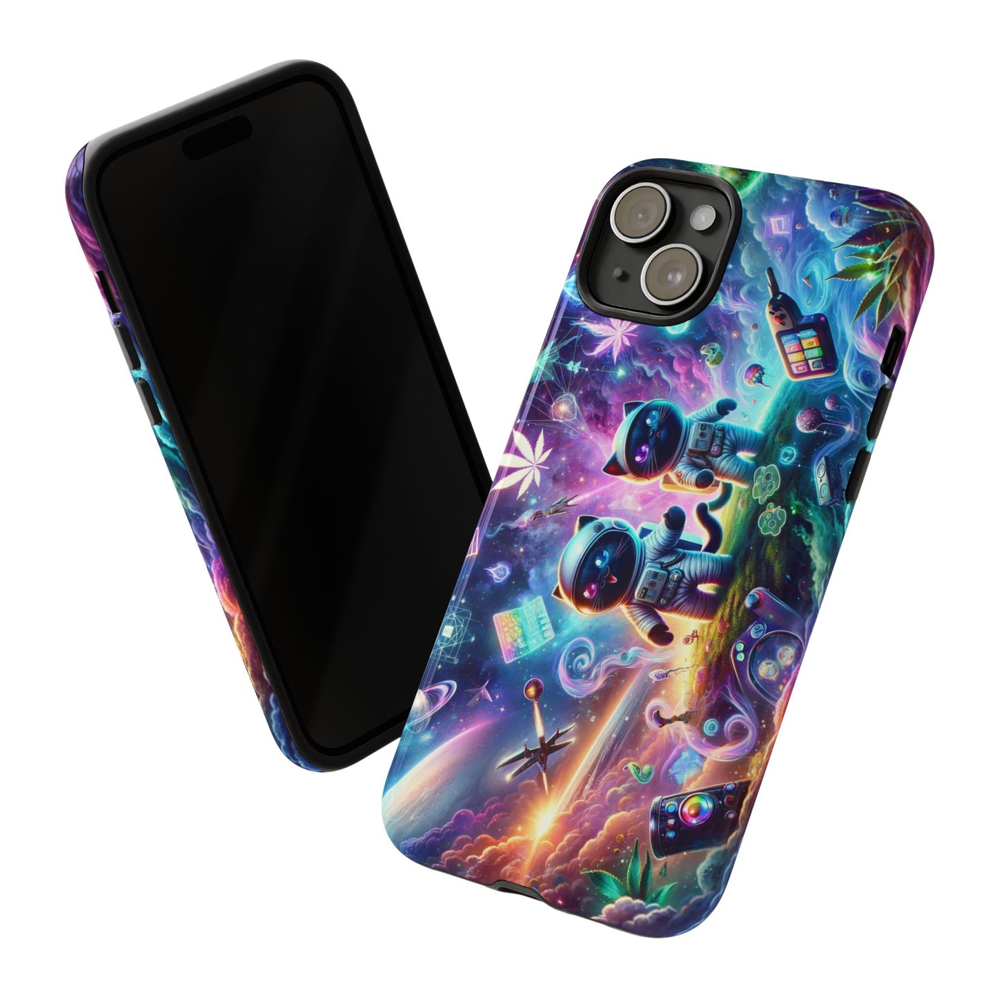 Cat Space Weed Magic Phone Case 3