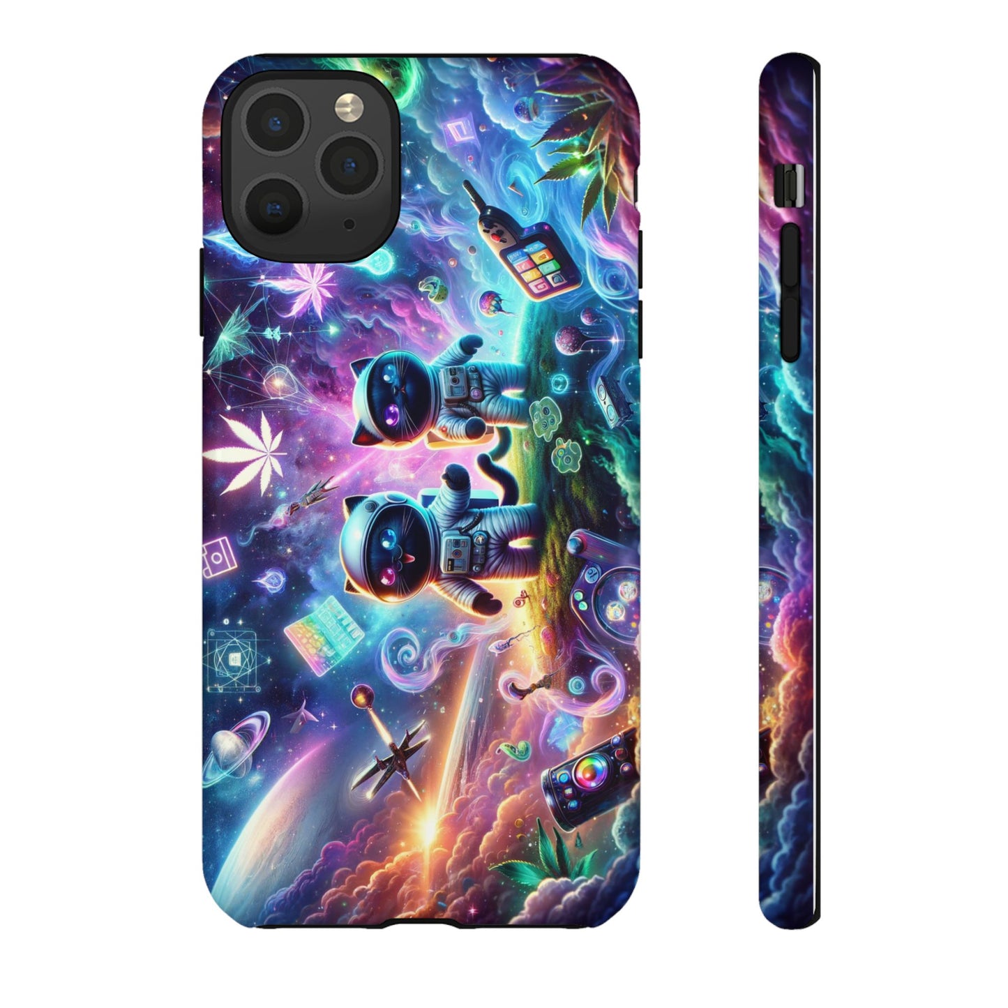 Cat Space Weed Magic Phone Case 3