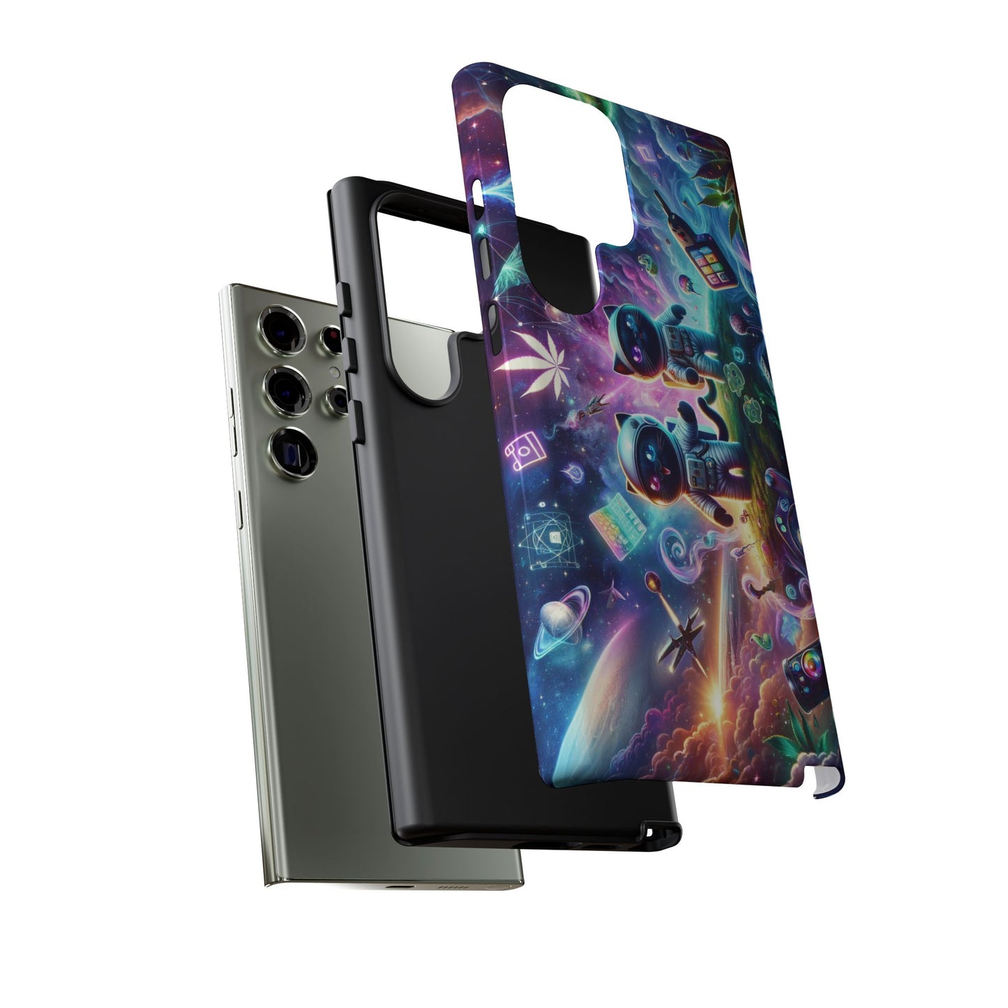 Cat Space Weed Magic Phone Case 3