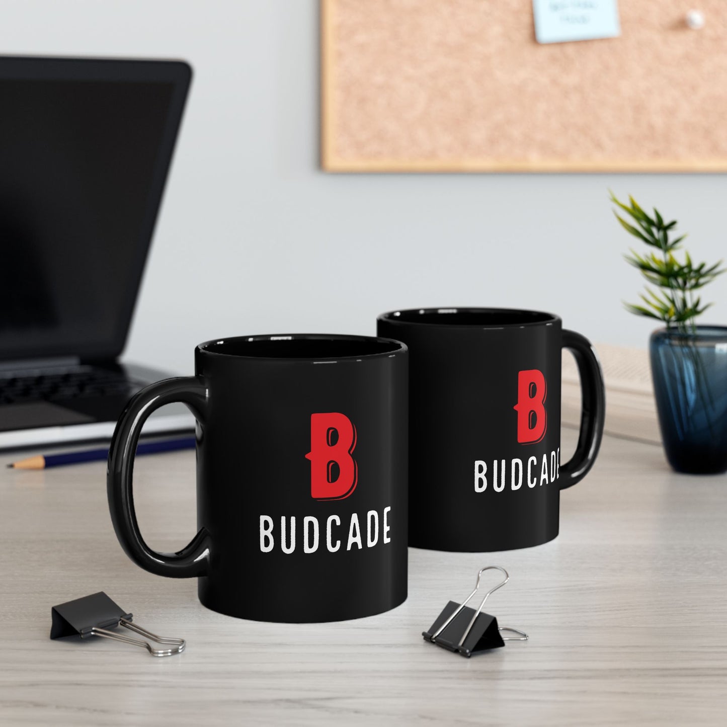 Budcade Official Mug (Red on Black)