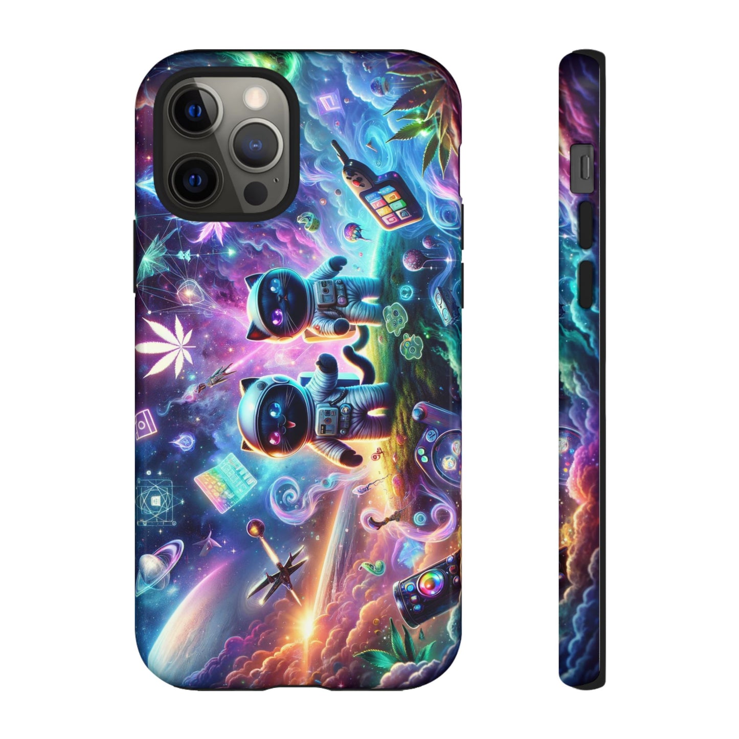 Cat Space Weed Magic Phone Case 3