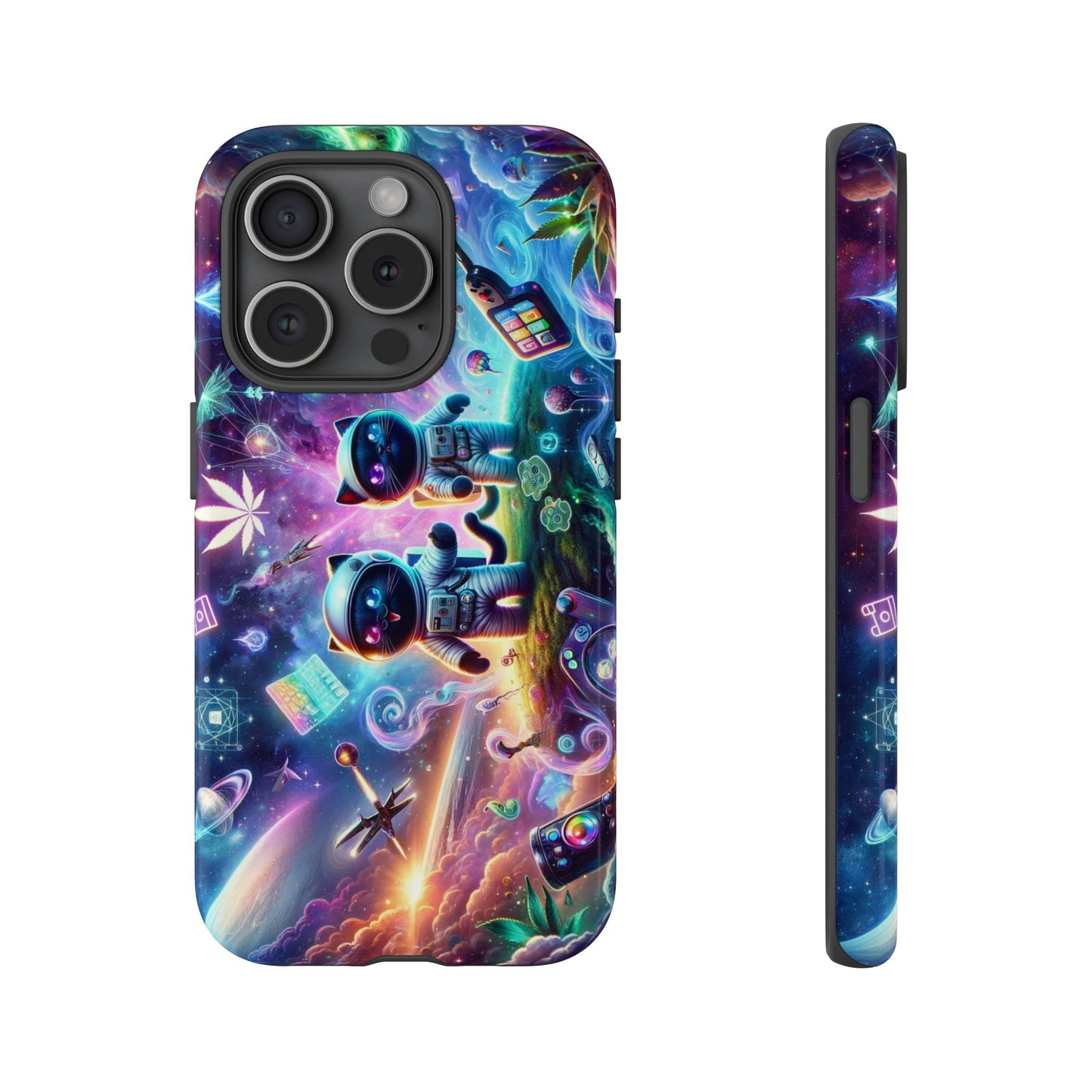 Cat Space Weed Magic Phone Case 3