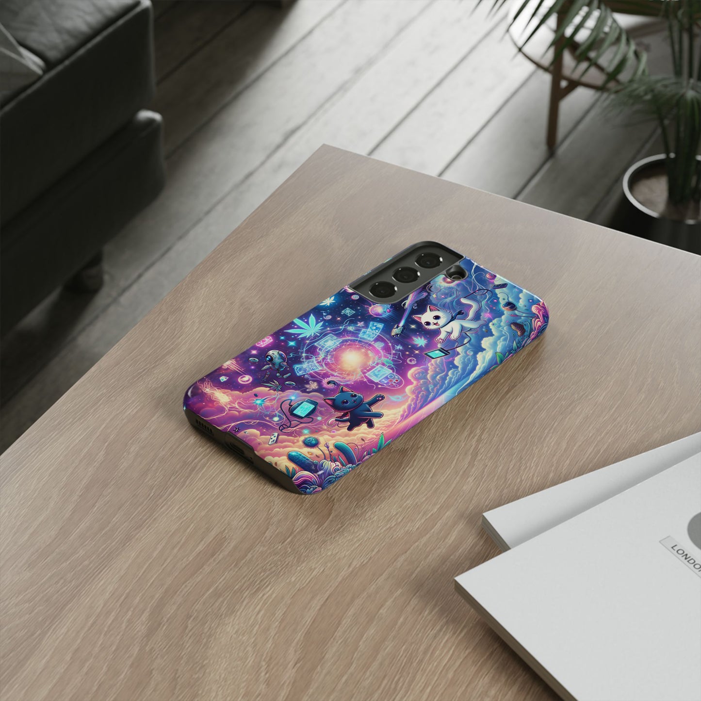 Cat Space Weed Magic Phone Case 2