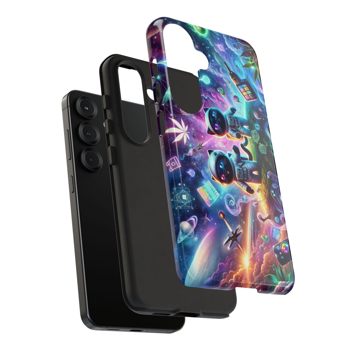 Cat Space Weed Magic Phone Case 3