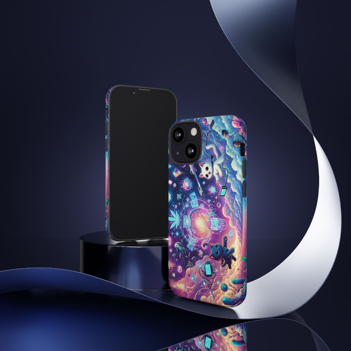 Cat Space Weed Magic Phone Case 2