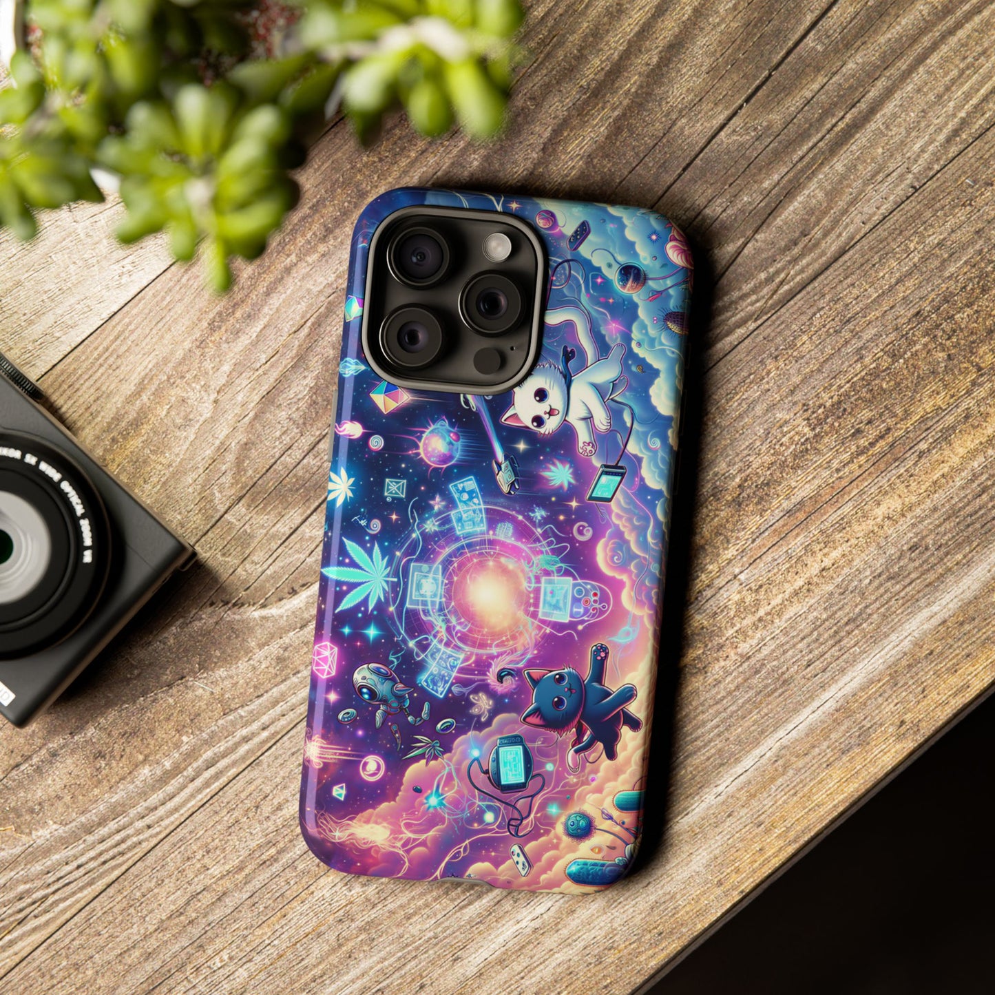 Cat Space Weed Magic Phone Case 2