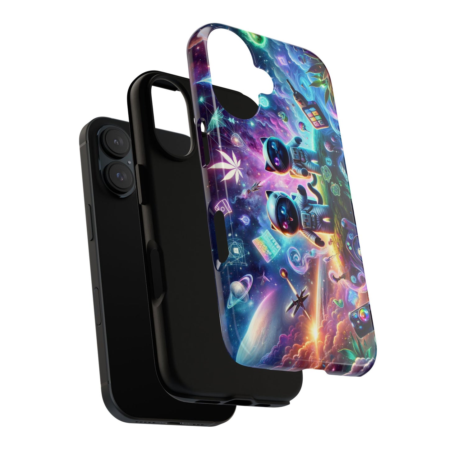 Cat Space Weed Magic Phone Case 3