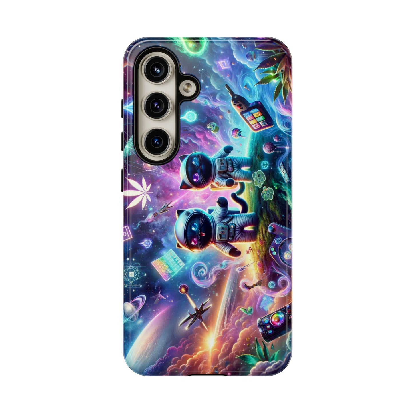 Cat Space Weed Magic Phone Case 3