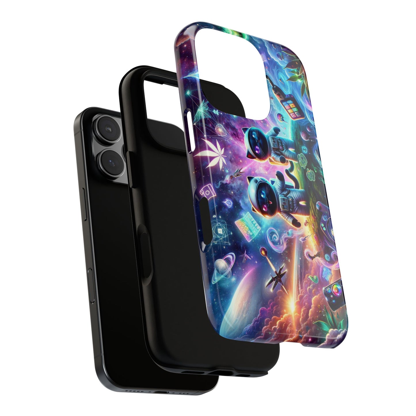 Cat Space Weed Magic Phone Case 3