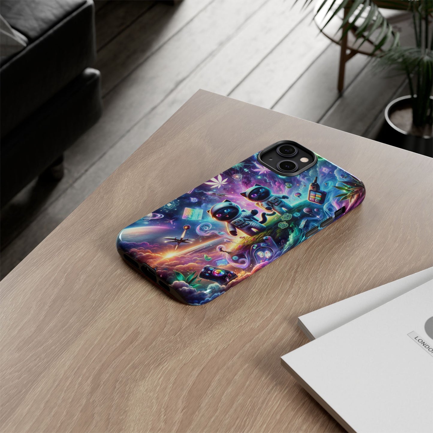 Cat Space Weed Magic Phone Case 3