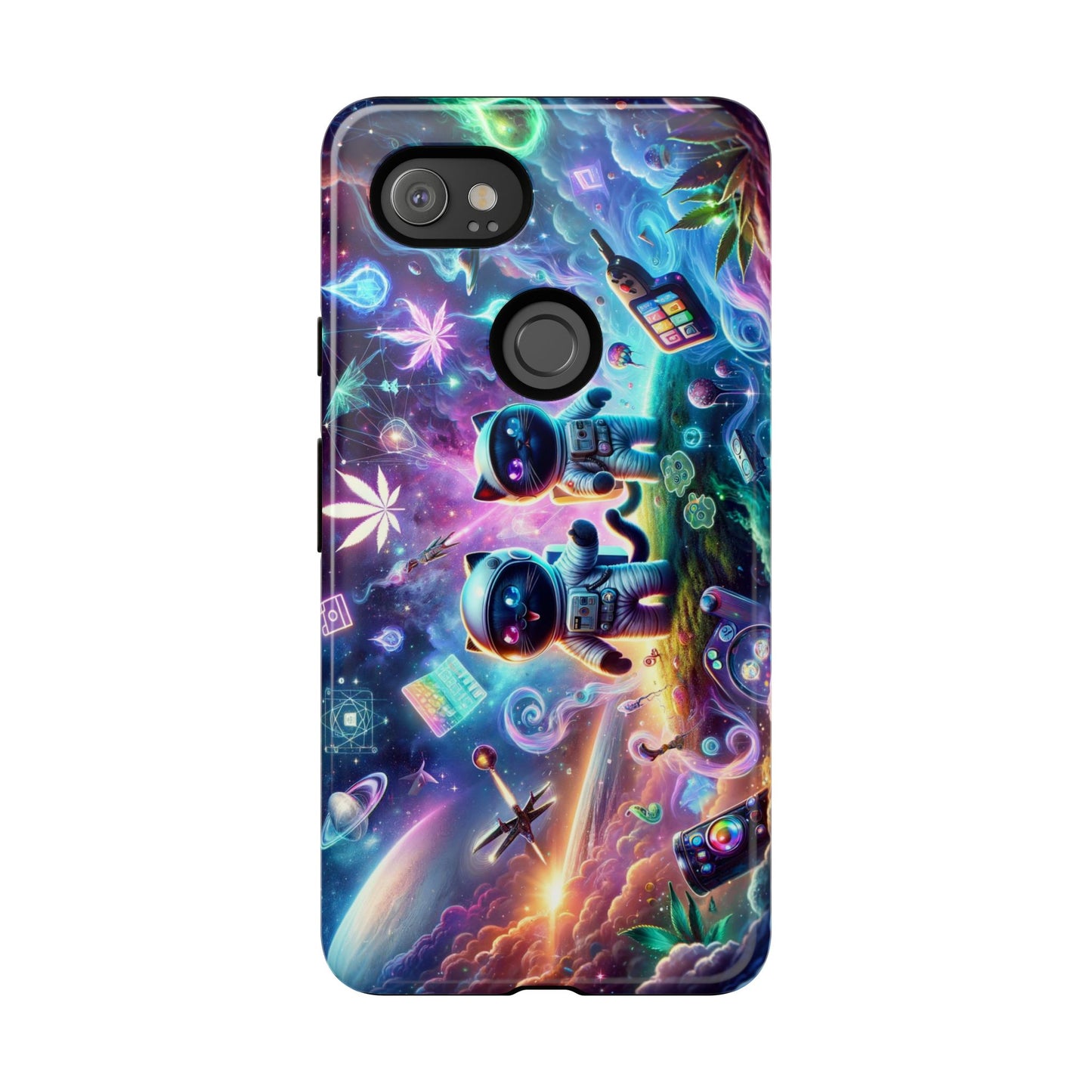 Cat Space Weed Magic Phone Case 3