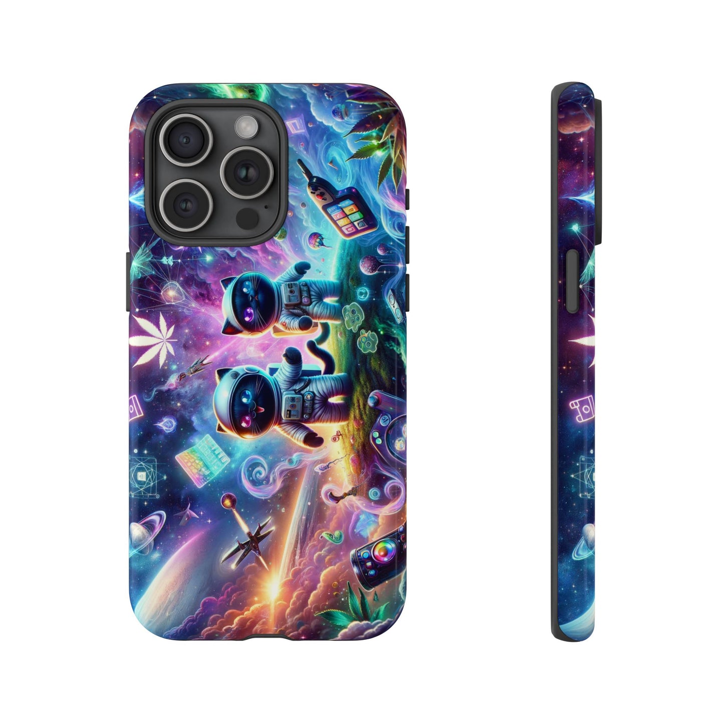Cat Space Weed Magic Phone Case 3
