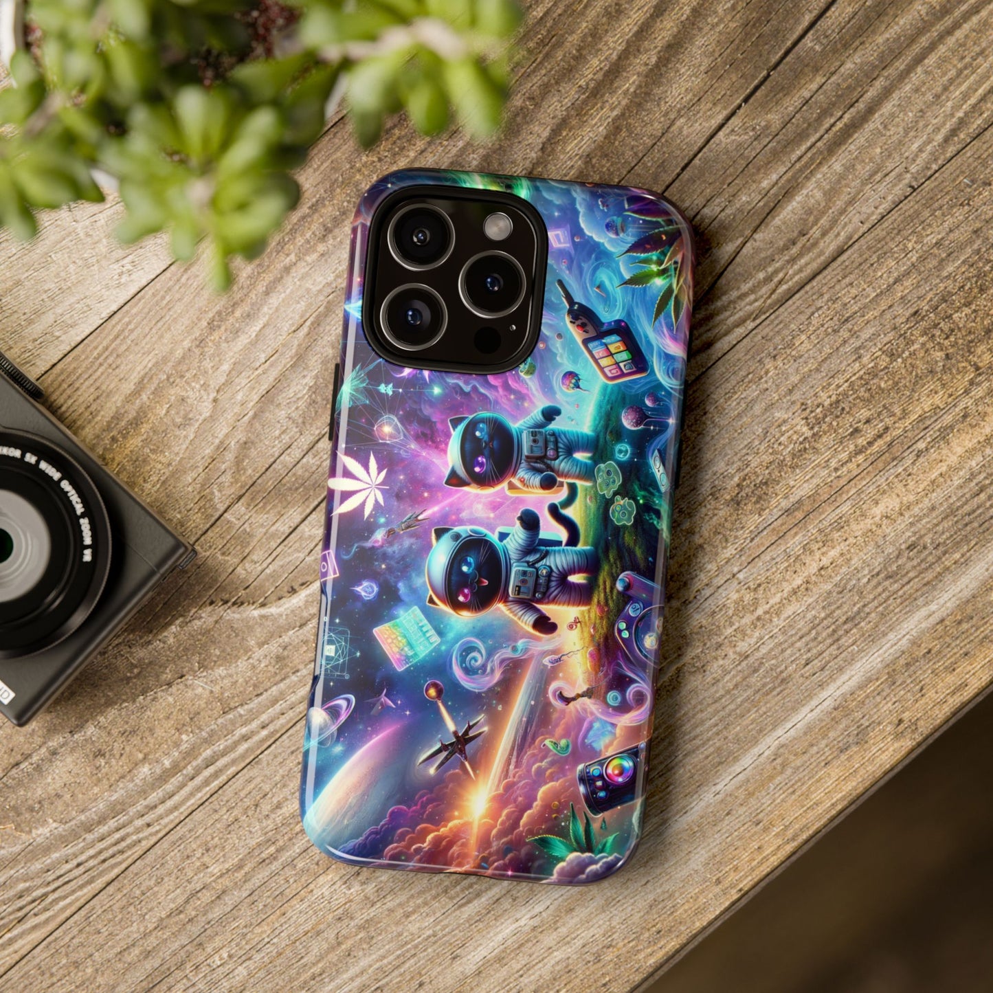 Cat Space Weed Magic Phone Case 3